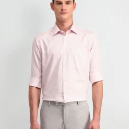 Arrow Pink Cotton Slim Fit Checks Shirt-picture-38