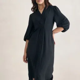FEMMELLA Black Regular Fit Solid Dress-picture-11