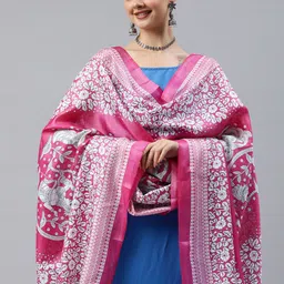 Rani Saahiba Ethnic Motifs Printed Kalamkari Dupatta-picture-19