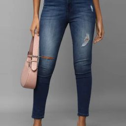 Allen Solly Navy Cotton Mid Rise Jeans-image-89