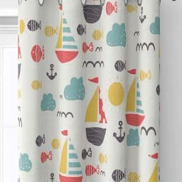 Urban Space Multicolor Polyester Door Curtain With Tieback & Eyelet-13
