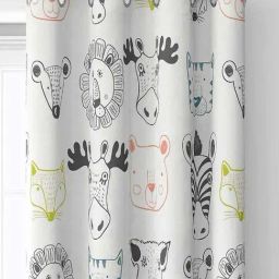 Urban Space White Polyester Door Curtain With Tieback & Eyelet-7