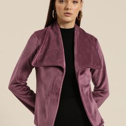 Qurvii Suede Open Front Jacket-8