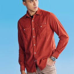 Red Flame Men Opaque Casual Shirt-image-60