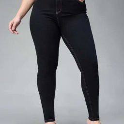 Miss Chase A+ Black Plain High-Rise Jeans-image-65