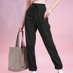 DressBerry Women Textured Joggers-image-96