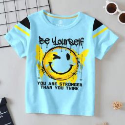 Codez Kids Blue Printed T-Shirt-image-48
