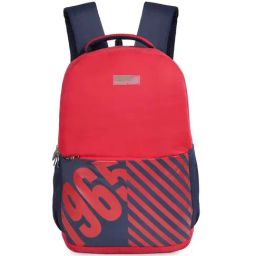 United Colors of Benetton Colter Red & Navy Polyester Striped Backpack-image-91
