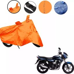 Auto Pearl Waterproof Two Wheeler Cover For Bajaj Discover 135 (Orange)-31