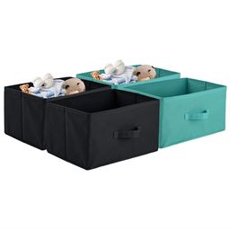 Kuber Industries Green & Black 4 Pieces Drawer Organisers-16