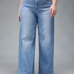 Miss Chase A+ Blue Plain High-Rise Jeans-image-32