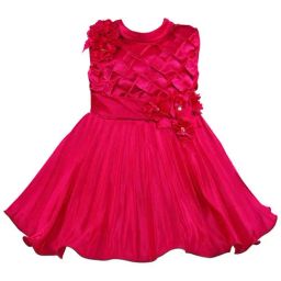 Wish Karo Kids Pink Applique Frock-image-56