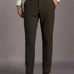 Louis Philippe Brown Slim Fit Trousers-image-11