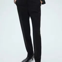 MANGO Women Mid-Rise Straight Fit Formal Chinos-image-61