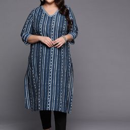 Varanga Plus Size Women Pure Cotton Printed  Kurta-picture-57