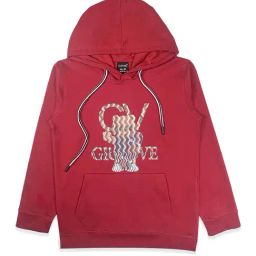 Cavio Kids Rust Printed Full Sleeves Sweatshirt-70