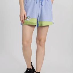 Adidas Originals Blue Cotton Printed Sports Shorts-picture-32
