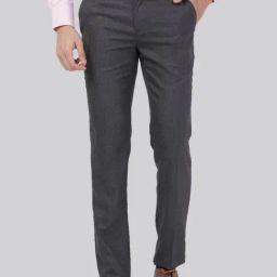 Raymond Grey Slim Fit Trousers-image-62