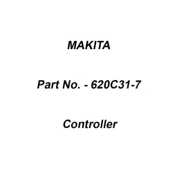 Makita Controller Suitable For JR001G, Part No 620C31-7-87
