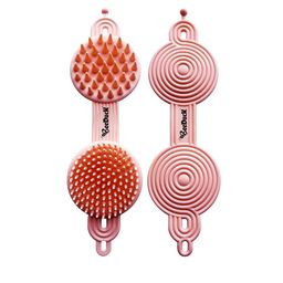 BeeDuck 2 In 1 Body Scrubber With Hair Scalp Shampoo Massager Brush For Scalp Exfoliator-10
