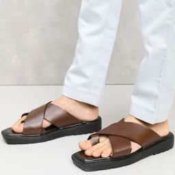 Prolific Men's Brown Toe Ring Sandals-picture-22
