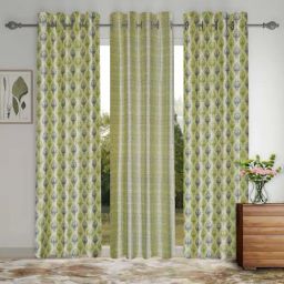 Hosta Homes Green Polyester Long Door Curtains-69