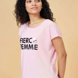 Ajile by Pantaloons Blush Pink Printed Sports T-Shirt-picture-15