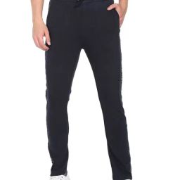 Arrow Sport Blue Cotton Regular Fit Trackpants-picture-1