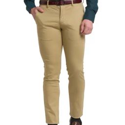 Park Avenue Brown Super Slim Fit Trousers-image-29
