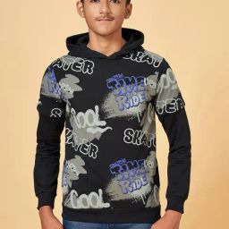 Coolsters by Pantaloons Kids Black Printed Full Sleeves Sweatshirt-picture-33