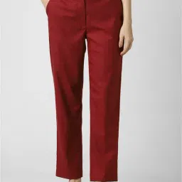 Van Heusen Maroon Checks Trousers-picture-34