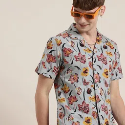 HERE&NOW Floral Printed Pure Cotton Casual Shirt-picture-26