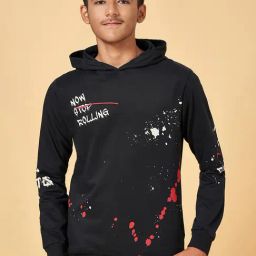 Coolsters by Pantaloons Kids Black Printed Full Sleeves Sweatshirt-picture-35