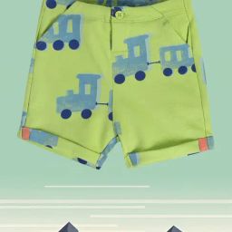 MINIKLUB Kids Green Printed Shorts-image-23