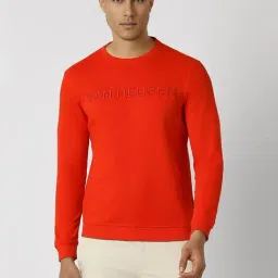 Van Heusen Red Regular Fit Embroidered Sweatshirt-picture-12