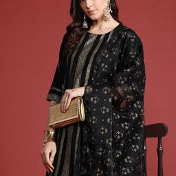 Anouk Tyohar Collection Printed Kurta with Palazzos & Dupatta image 1
