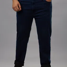 Xmex Men Plus Size Regular Fit High-Rise Stretchable Jeans-image-24