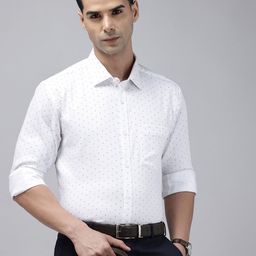 Park Avenue Slim Fit Opaque Micro Ditsy Printed Formal Shirt-image-99