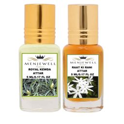 Menjewell Set of 2 Royal Kewda Raat Ki Rani Attar-63