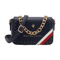 Beverly Hills Polo Club Navy Solid Cross Body Bag-image-22