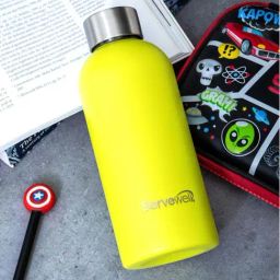 Servewell Lime Green Steel Osaka Single Wall Water Bottle (0.675 L)-25