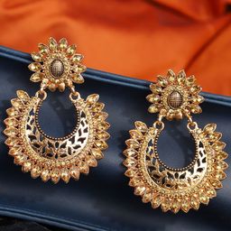 ANIKAS CREATION Gold-Plated Handcrafted Classic Chandbalis-image-83