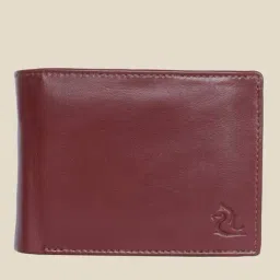 Kara Dark Tan Solid Bi-Fold Leather Wallet-image-25