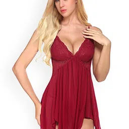 chia fashions Net Baby Doll with Asymmetric-picture-49