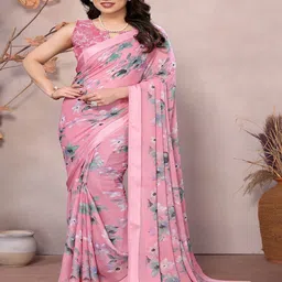 CATCHY FOREVER Floral Printed Saree-15