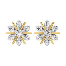 Sparkles Lab Grown Diamond 14k (585) Yellow Gold Earrings for Women-image-87