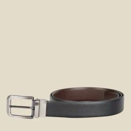 Kara Black Textured Leather Belt-image-11