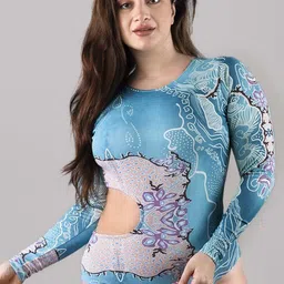 Keepfit Printed Padded Bodysuit-image-20