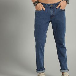 The Roadster Lifestyle Co Men Blue Slim Tapered Fit Mid-Rise Clean Look Stretchable Jeans-image-35