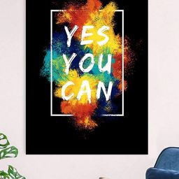 Gallery99 Black Yes You Can Canvas Unframed Painting-image-84